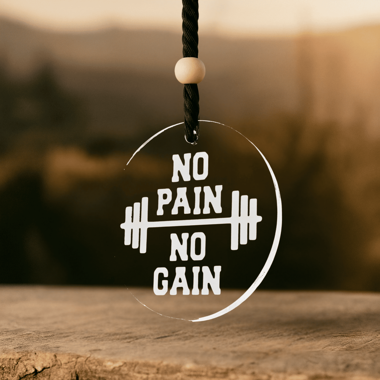 Acryl Duftbaum 'No Pain-No Gain'