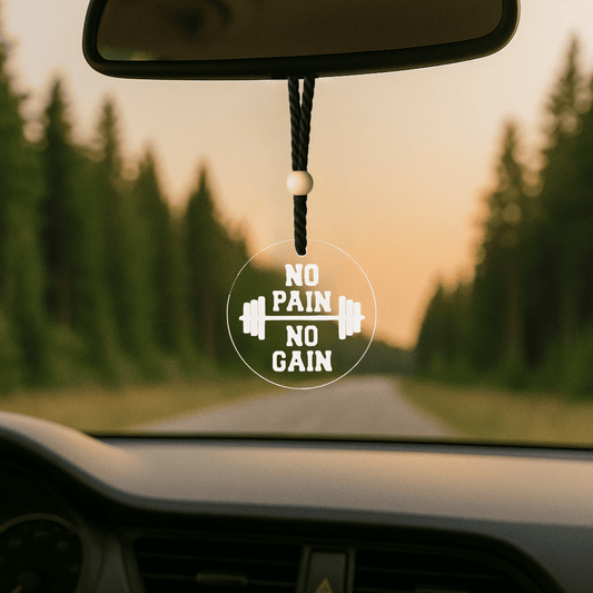 Acryl Duftbaum 'No Pain-No Gain'