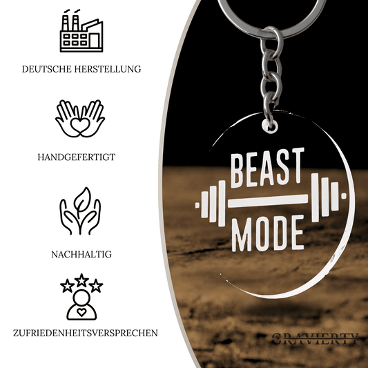 Acryl Schlüsselanhänger 'Beast Mode'