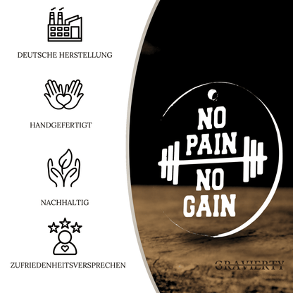 Acryl Duftbaum 'No Pain-No Gain'